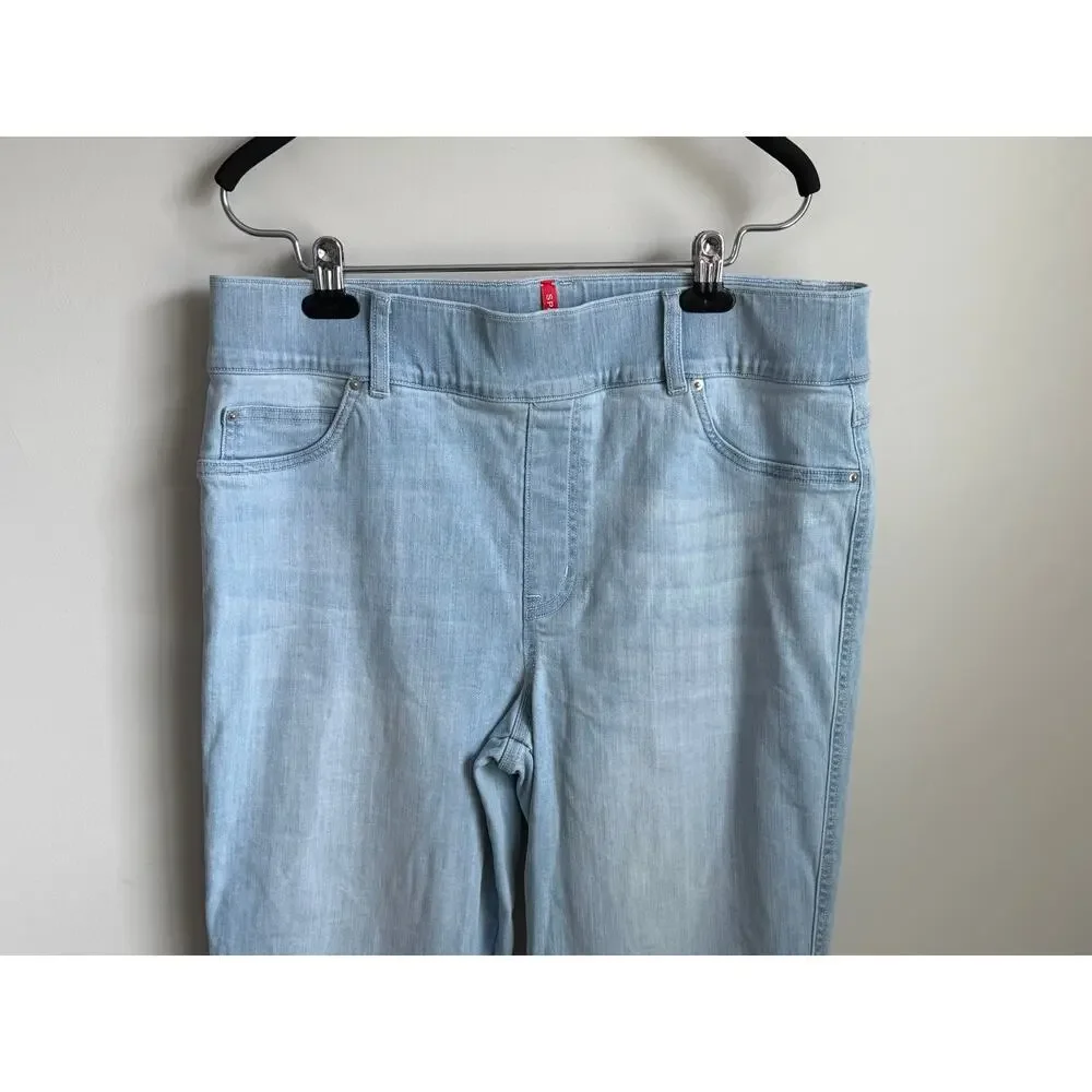 Spanx High Waisted Flare Denim Jegging Retro Light Wash Women's Plus Size 1X